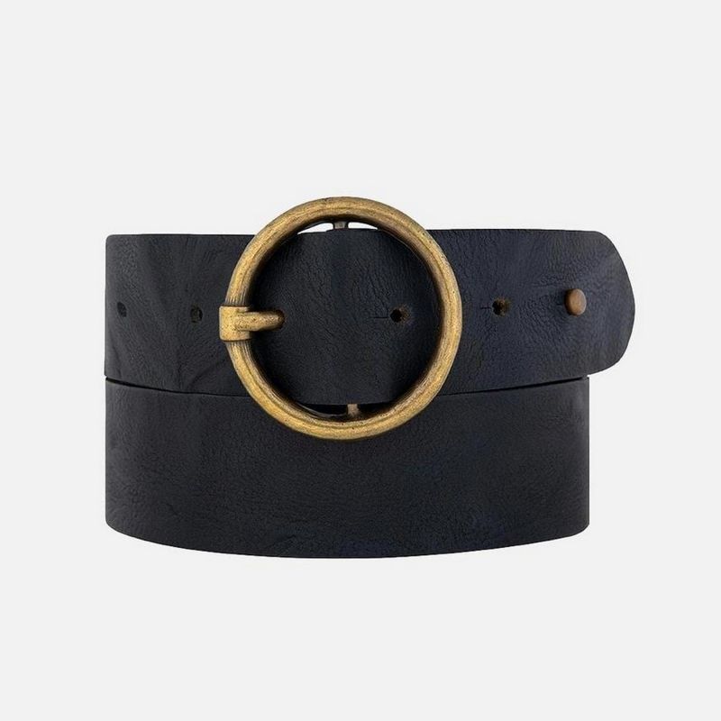 Ceinture en Cuir Noir Amsterdam Heritage