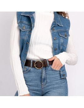 Ceinture en Cuir Marron Amsterdam Heritage