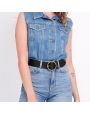 Ceinture en Cuir Noir Amsterdam Heritage