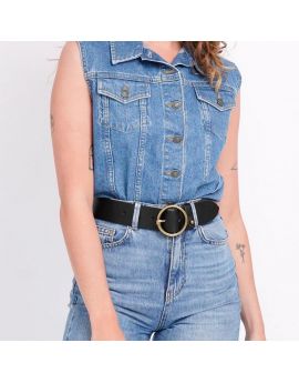 Ceinture en Cuir Noir Amsterdam Heritage
