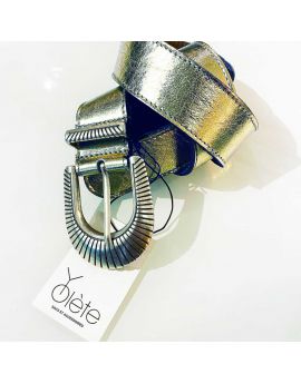 Ceinture Cuir Argent Yolete