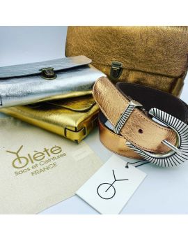 Ceinture Cuir Cuivre Yolete