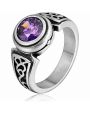 Bague Acier et Cristal
