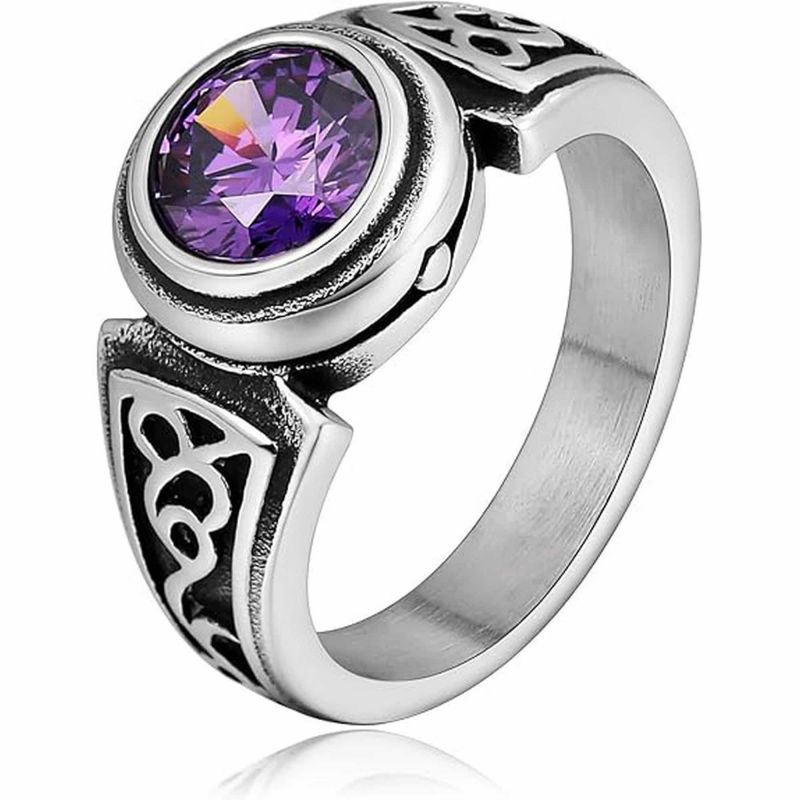 Bague Acier et Cristal