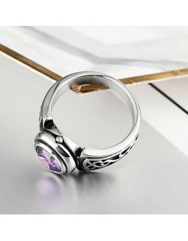 Bague Acier et Cristal