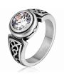 Bague Acier et Cristal