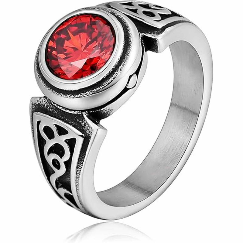 Bague Acier et Cristal