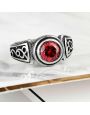 Bague Acier et Cristal