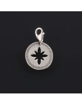 Charm Médaille Fleur